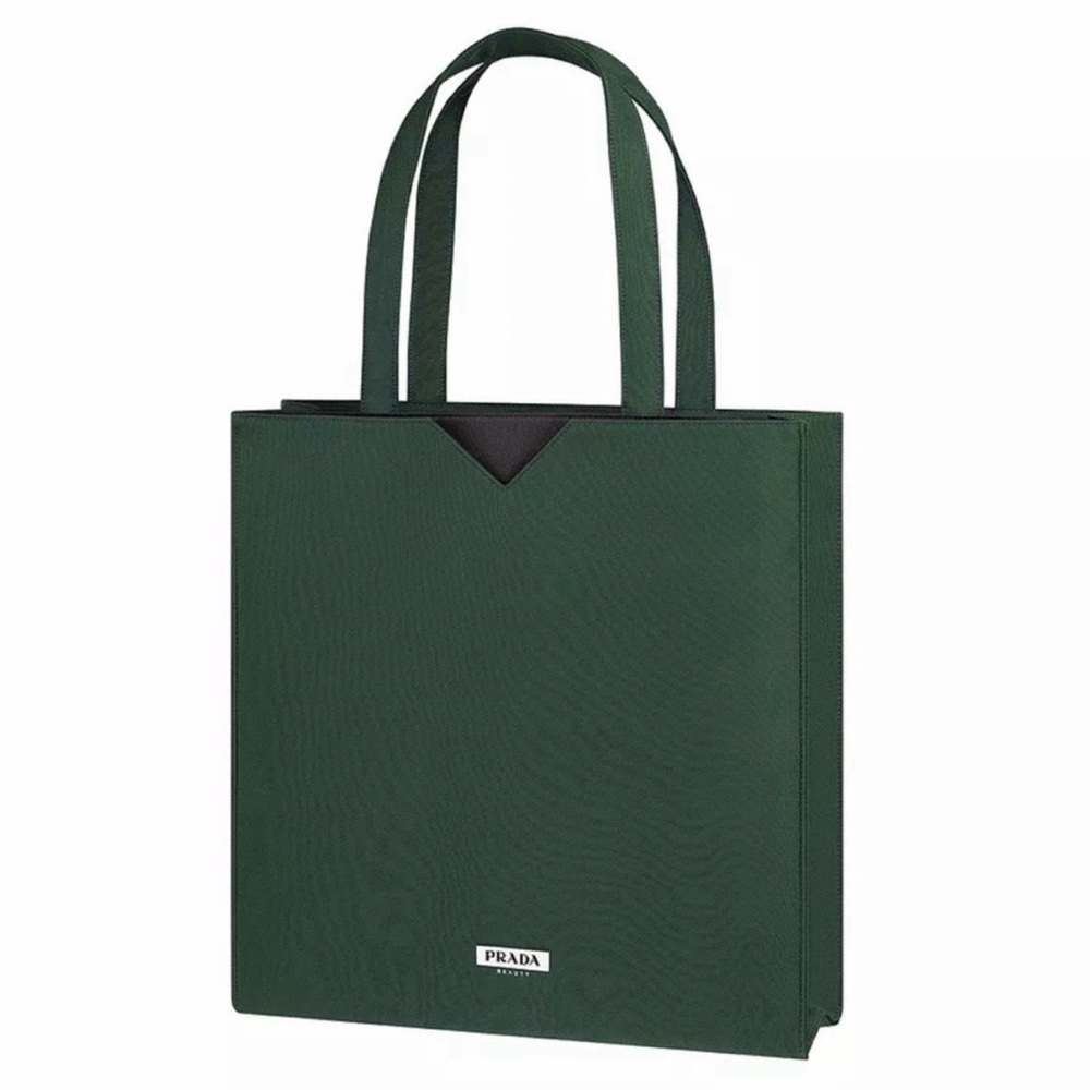Prada Unisex Tote Emerald Green Fabric